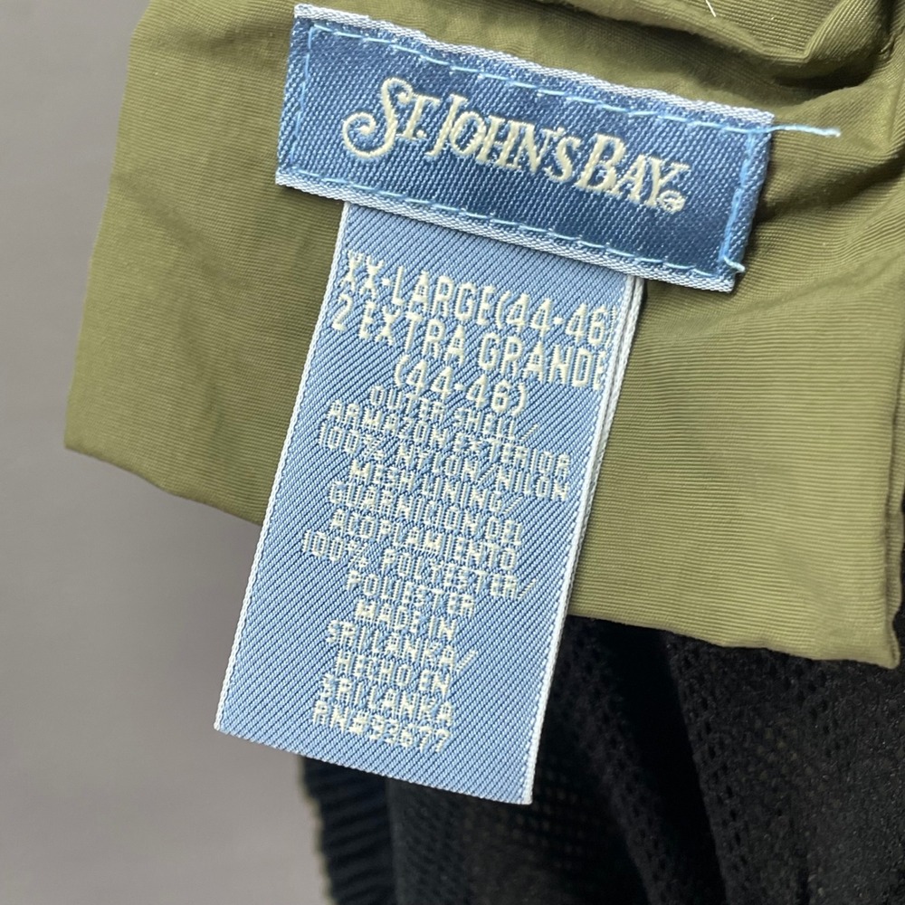 St‎ Johns Bay Swim Trunks Mens XXL Green Cargo Belted Nylon - Picture 3 of 7